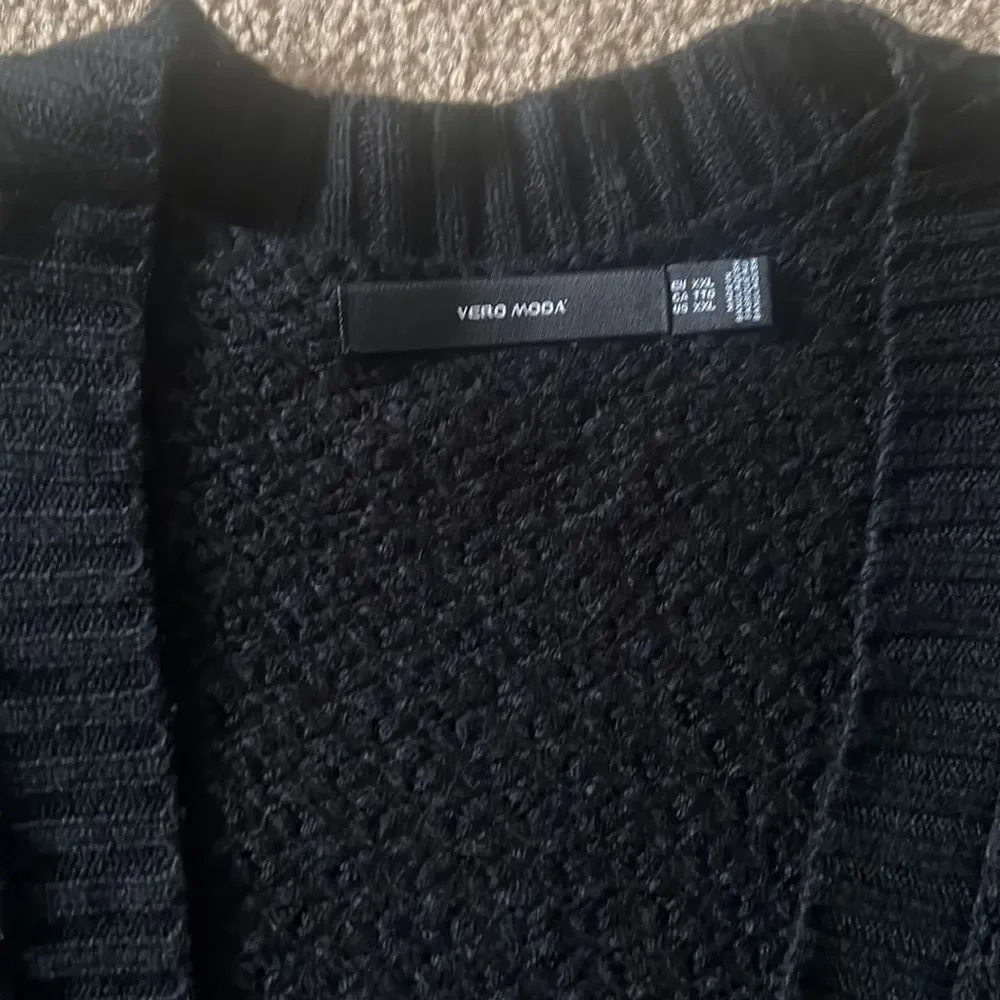 Long black cardigan